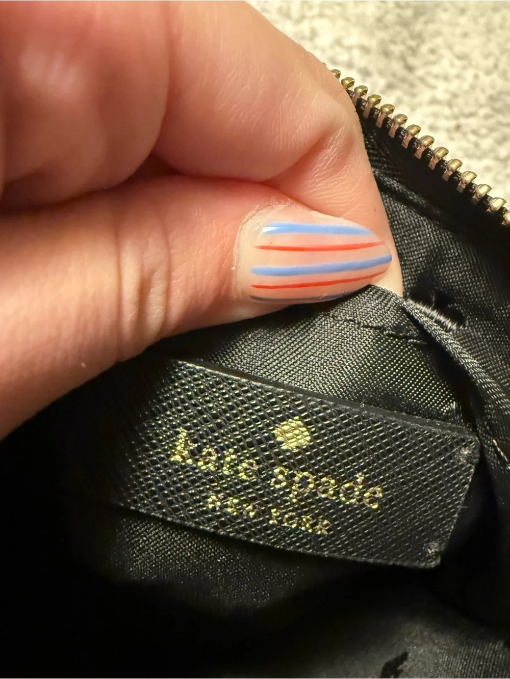 Kate Spade New York Shimmy satchel in black glitter